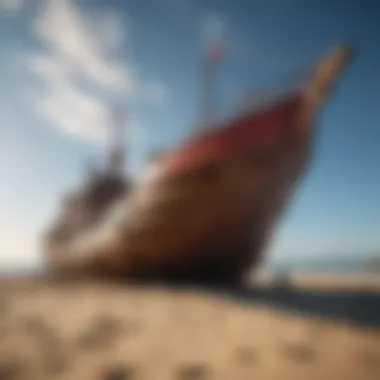 Adventure Ship Play Structure on Sandy Beach Adventure Ship Play Structure on Sandy Beach