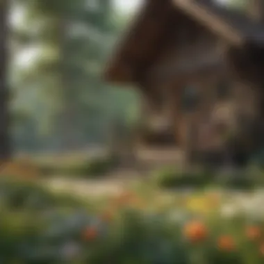 Rustic Cabin Hideaway Amidst Nature Cozy Cabin Retreat Surrounded by Wildflowers