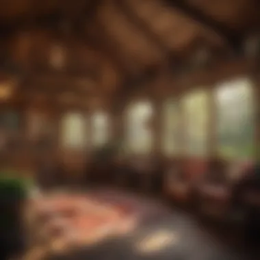 Educational Play Features Inside Spacious interior view of the playhouse showcasing educational play features