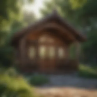 Outdoor playhouse landscaping and integration with nature
