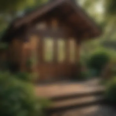 Envisioning Play in a Serene Garden Oasis Luxurious Cedar Summit Playhouse in a Lush Garden Setting