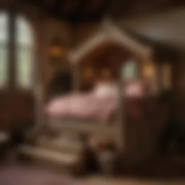 Enchanting Fairy Tale Themed Playhouse Bed Charming Playhouse Bed with Stairs in Fairy Tale Theme