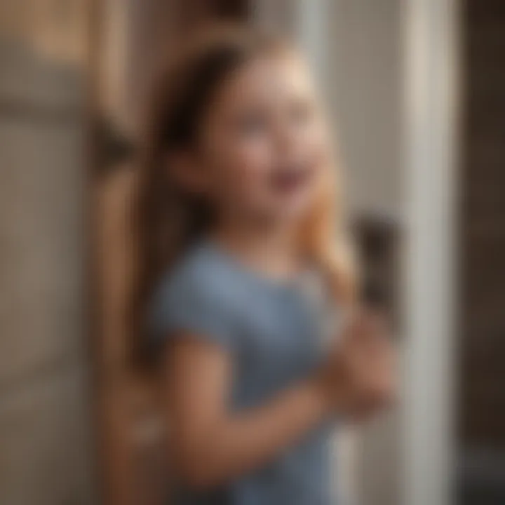 Child Enjoying Doorbell Interaction