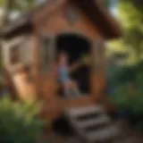 Child playing in the Little Tykes Garden Playhouse