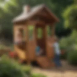Children playing in Little Tikes Deluxe Garden Playhouse