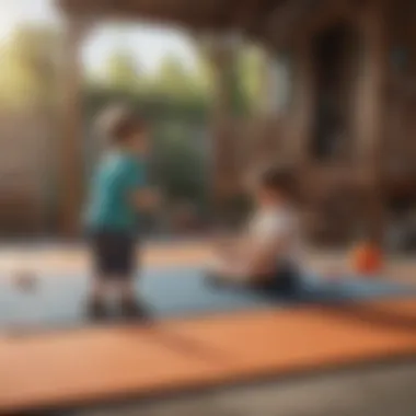 Enhanced Safety for Playful Kids Children Playing Safely on Outdoor Mat