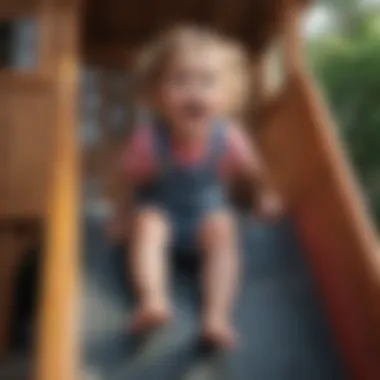 Children's Joy on Plastic Playhouse Slide