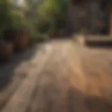 Rustic Wooden Deck Painted in Earthy Tones