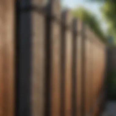 Weathered Wooden Fence with Protective Paint Coating