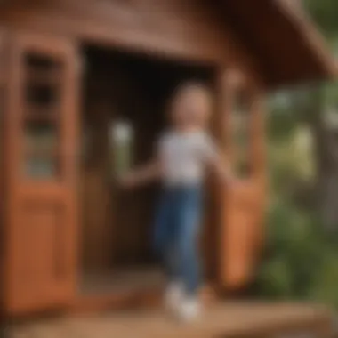 Child Playing Happily in KidKraft Playhouse