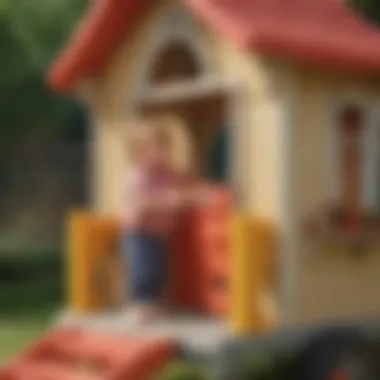 Close-up of the sturdy construction of the Little Tikes Playhouse