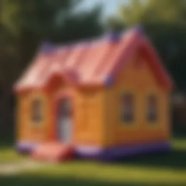 Colorful inflatable playhouse attracting children