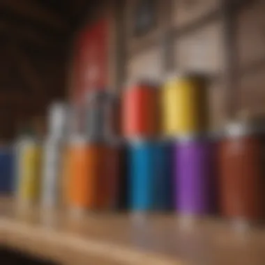 Colorful playhouse paint selection