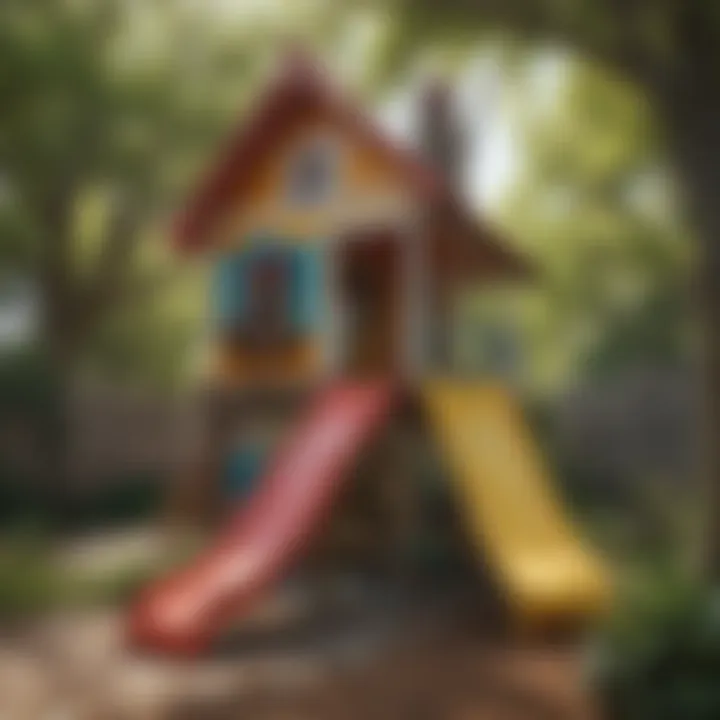 Colorful Playhouse Slide Option