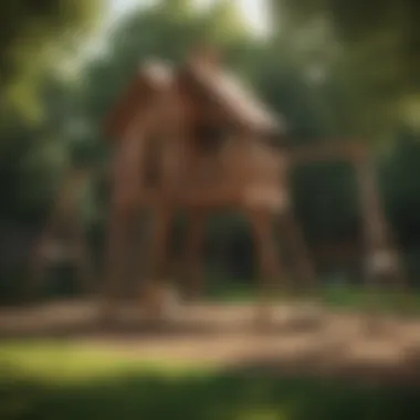 Innovative Playhouse Swing Set Concept Creative Playhouse Swing Set Design