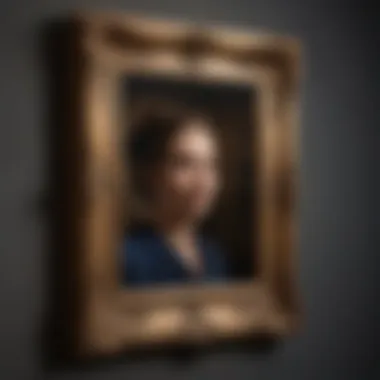 Detailed Wooden Canvas Frame Showcasing Masterpiece Detailed wooden canvas frame showcasing masterpiece
