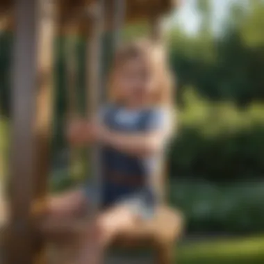 Enhanced Safety Features for Peace of Mind Detailed view showcasing the safety features of the play equipment