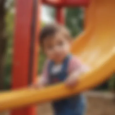 Detailed View of Safety Features on Little Tikes Playhouse Slide