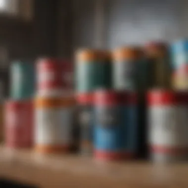 Colorful paint cans for playhouse customization