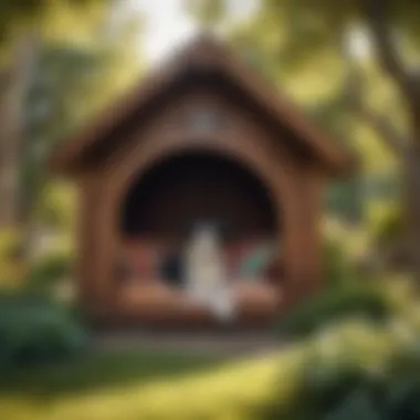 Cozy Canine Haven for Relaxation and Rejuvenation Dog Resting in Comfortable Outdoor Playhouse