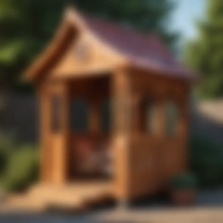 Illustration highlighting the durability and quality of materials used in a folding playhouse