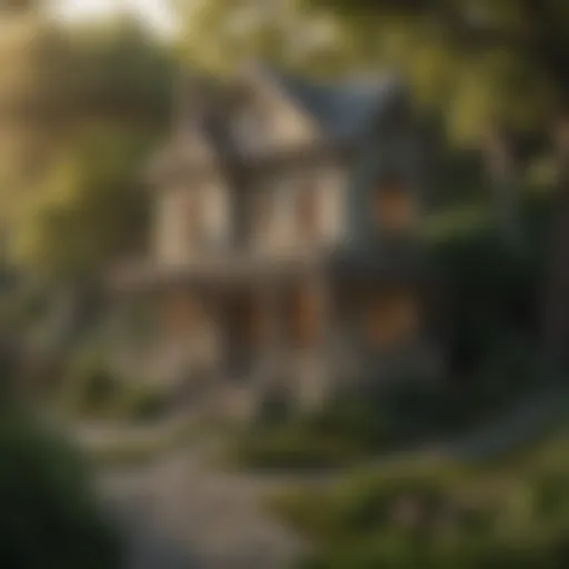 Elegant Outdoor Dollhouse surrounded by nature