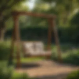 Elegantly Crafted Swing Set in Lush Garden