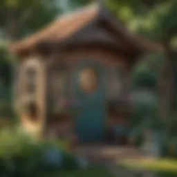 Enchanted Elsa Playhouse nestled in garden setting