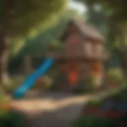 Enchanted Garden Playhouse with Swing Set