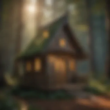 Enchanted Kids Playhouse in Forest Setting Enchanted Kids Playhouse in Forest Setting