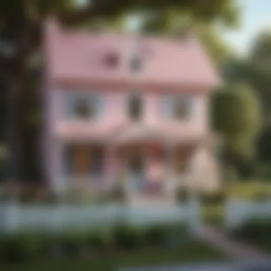 Exterior Charm of Pink Cape Cottage Playhouse Enchanting Exterior View of Pink Cape Cottage Playhouse
