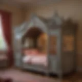 Whimsical playhouse twin bed in a child's room