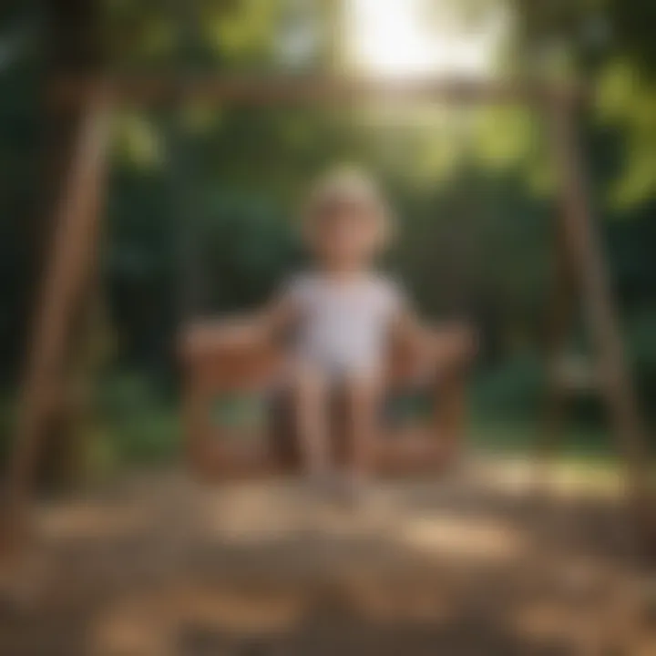 Variety of swing types for outdoor play