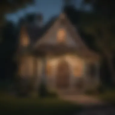 Fairy Lights Wrapped Around Playhouse Exterior