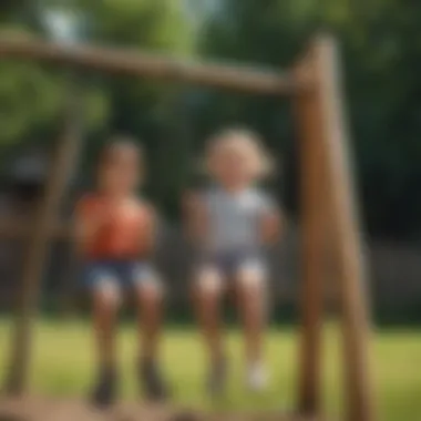 Enriching Social Interaction Children enjoying social interaction on swing set