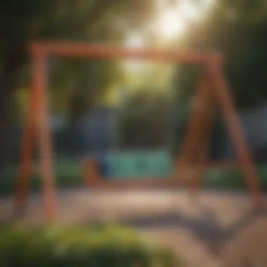 Colorful and sturdy outdoor swing set for children