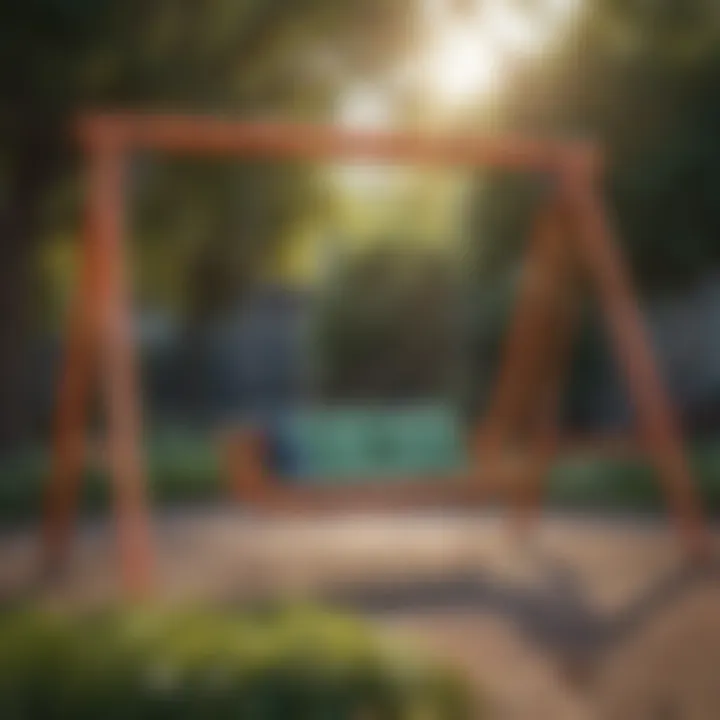 Colorful and sturdy outdoor swing set for children