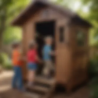 Encouraging Collaborative Play Experiences Children engaged in cooperative play in a multi-functional playhouse setting