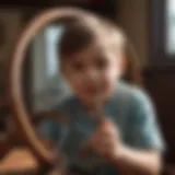 Child Playing with Playhouse Steering Wheel