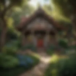 Playhouse nestled in a serene garden