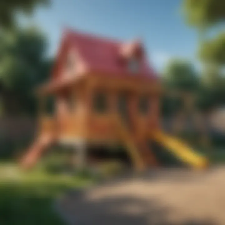 Colorful Swing Set Playhouse Accessories