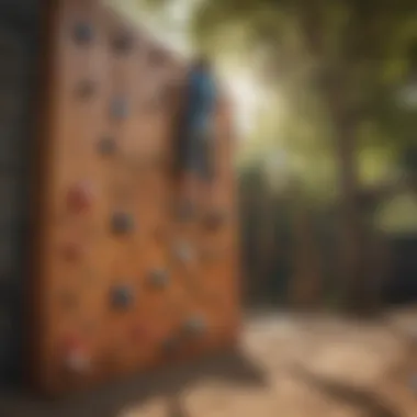 Elevate Outdoor Fun with Wooden Gym Set Climbing Wall Elevate Outdoor Fun with Wooden Gym Set Climbing Wall
