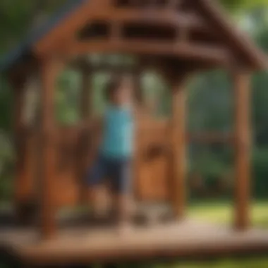 Foster Imaginative Play with Wooden Gym Set Playhouse Foster Imaginative Play with Wooden Gym Set Playhouse