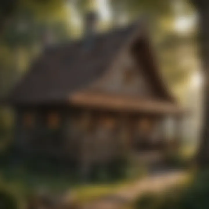Playhouse resembling a cozy cottage in the woods