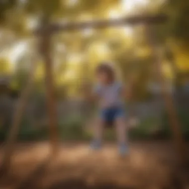 Encouraging Creativity and Exploration Children engaging in imaginative play on a versatile and customizable swing set