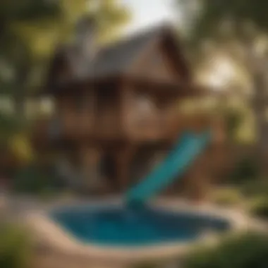 Innovative Elements of the Eagles Nest Playhouse Features of the Backyard Discovery Eagles Nest Elevated Outdoor Wooden Playhouse