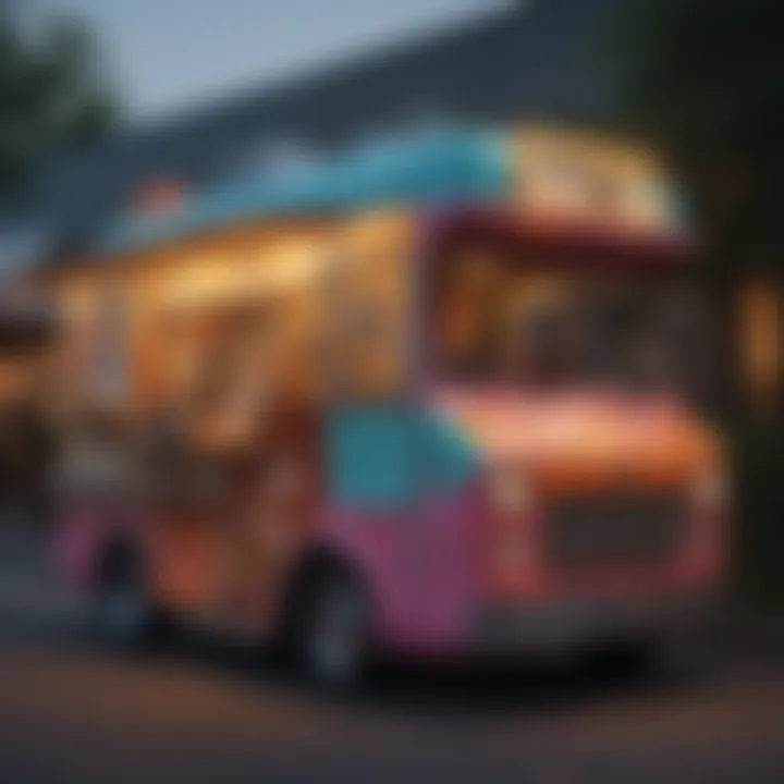 Unique food truck playhouse design with colorful exterior