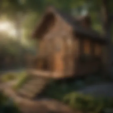Enchanted ForestView II Wooden Playhouse Setting Enchanted ForestView II Wooden Playhouse Setting
