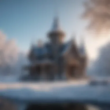 Enchanting Frozen Playhouse with Snow-Topped Turrets