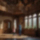 Enchanting Grand Castle Playhouse Children Engaged in Imaginative Play Inside a Grand Castle Playhouse